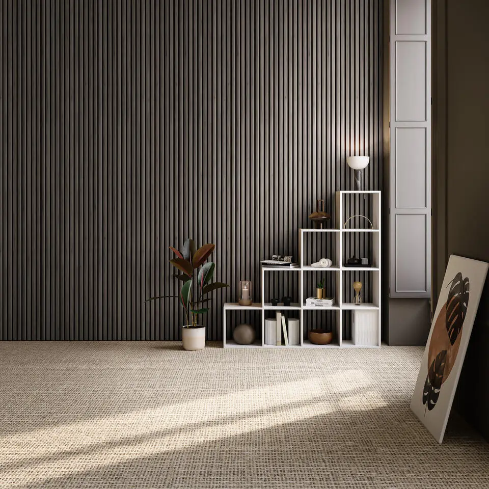 tectake Akoestische panelen Sonic Wall houtlook, Eiken Grijs