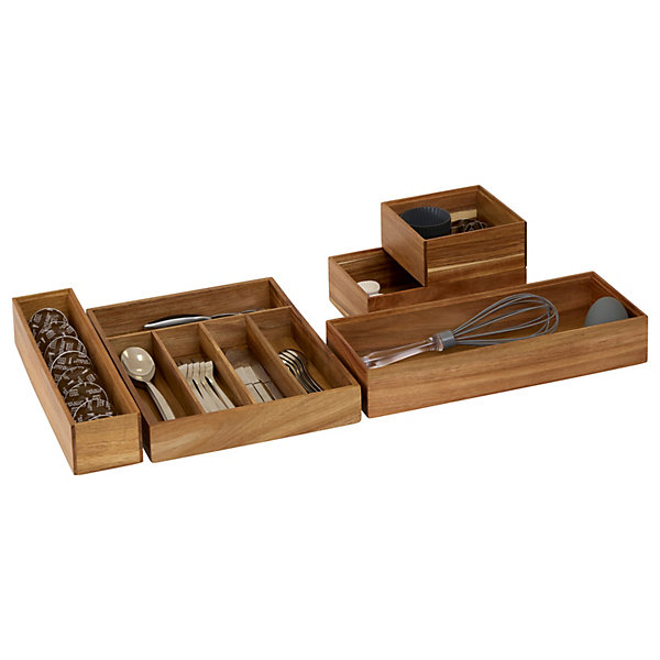 Organiseur tiroir Tidy Smart Acacia L38cm - Marron- 5five