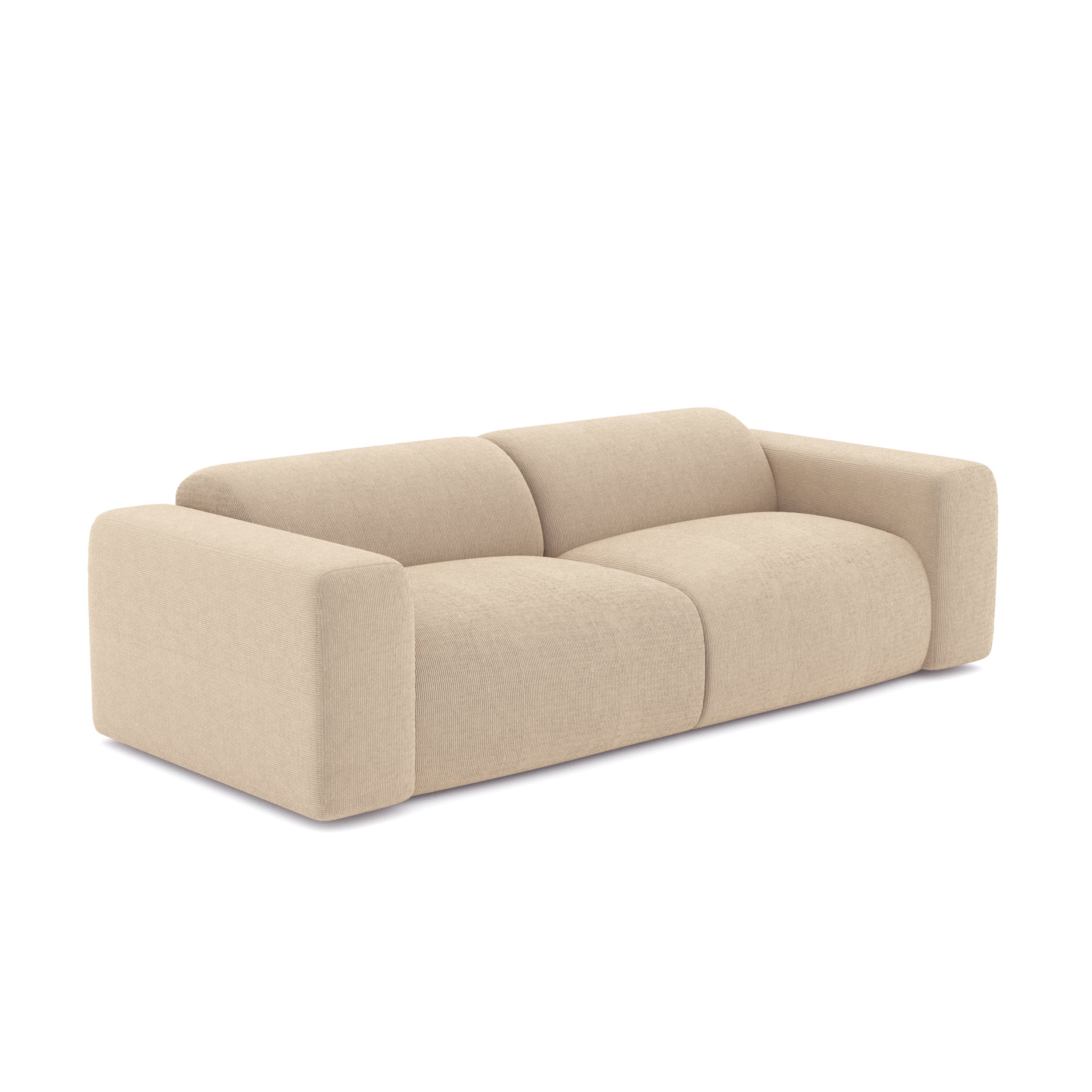 Rechte bank MYRA 3 personen Corduroy Beige