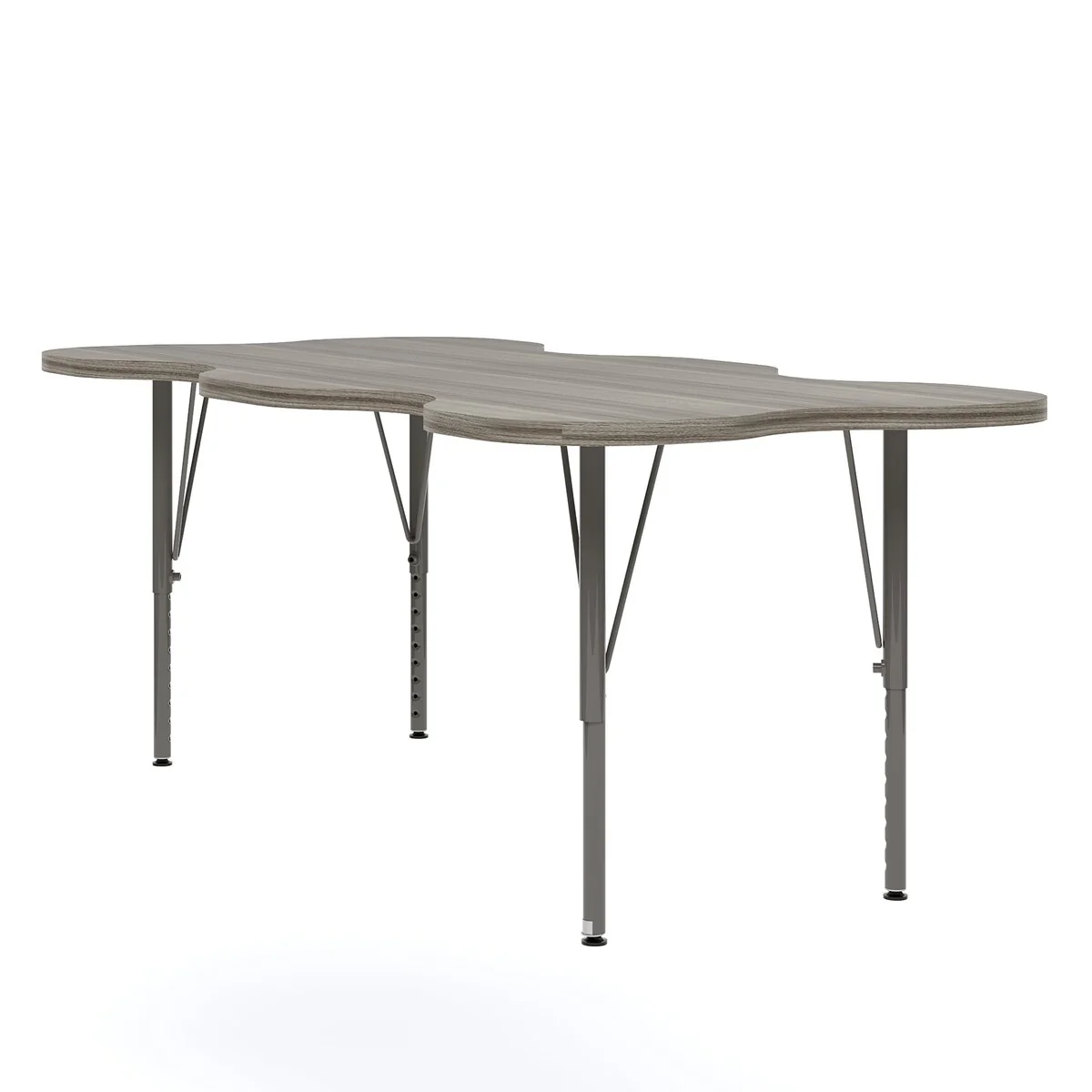 Tot Mate 60 W x 30 D My Place Rectangular Kids Table, Height 14 to 23, Ready-To-Assemble