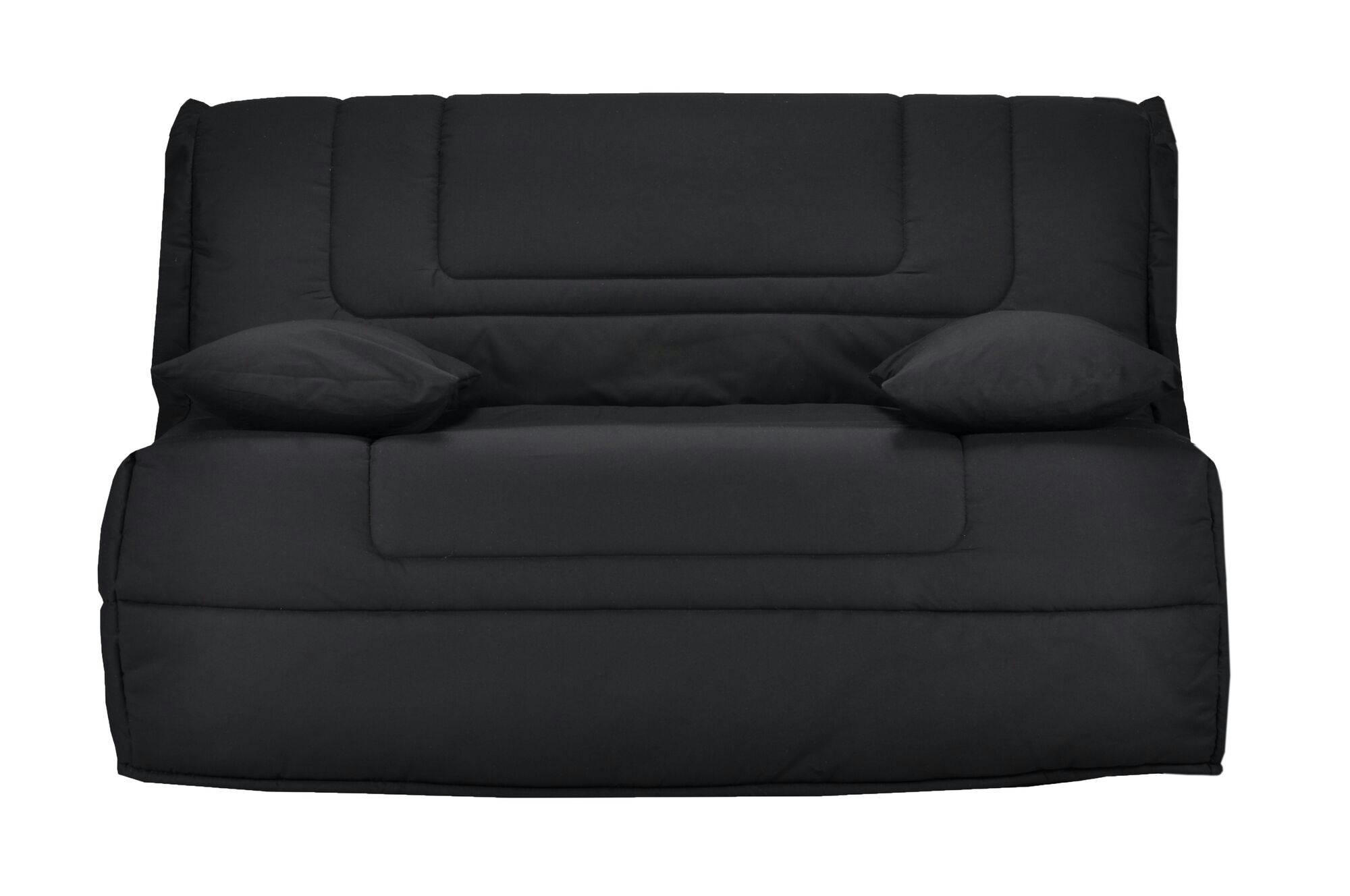 GABRIEL - Banquette BZ avec matelas Bultex noir 140 x 190 cm