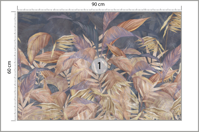 Fototapeta TROPIKALNE Rośliny Styl Vintage 90x60cm