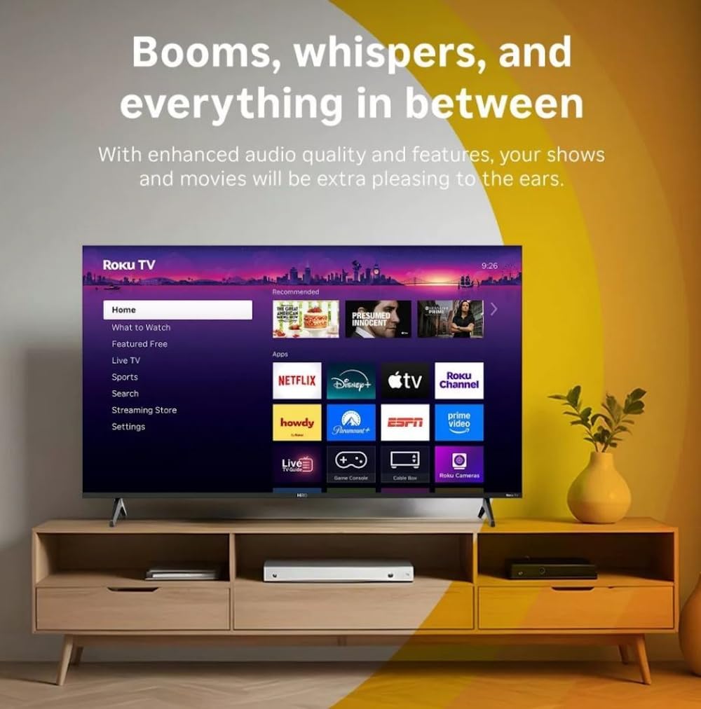 Roku Hiro TV 40 1080p Full HD Smart TV with Dolby Audio for Streaming, LED Direct Lit, with Wi-Fi, Bluetooth, 3X HDMI Ports - H40C3C4 (Renewed)