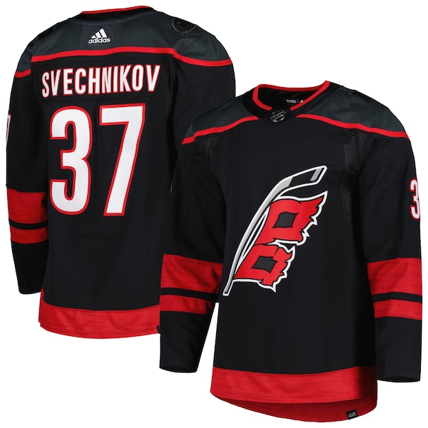 Andrei Svechnikov Carolina Hurricanes adidas Home Primegreen Authentic Player Jersey - Black/Red