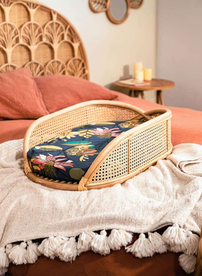 ALMA - Panier à langer rotin et cannage