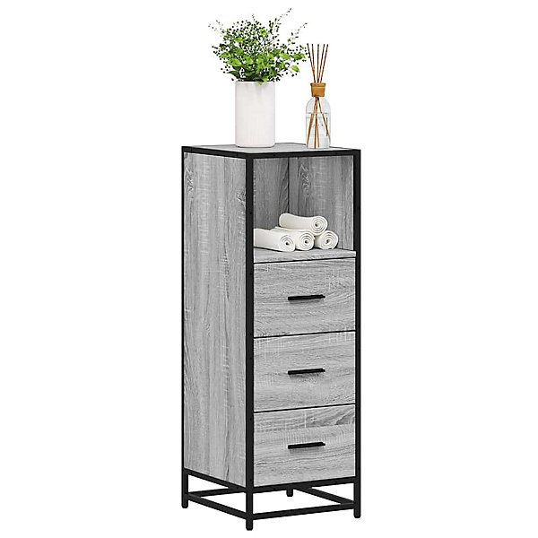 Armoire de salle de bain sonoma gris 35x37,5x100 cm vidaXL