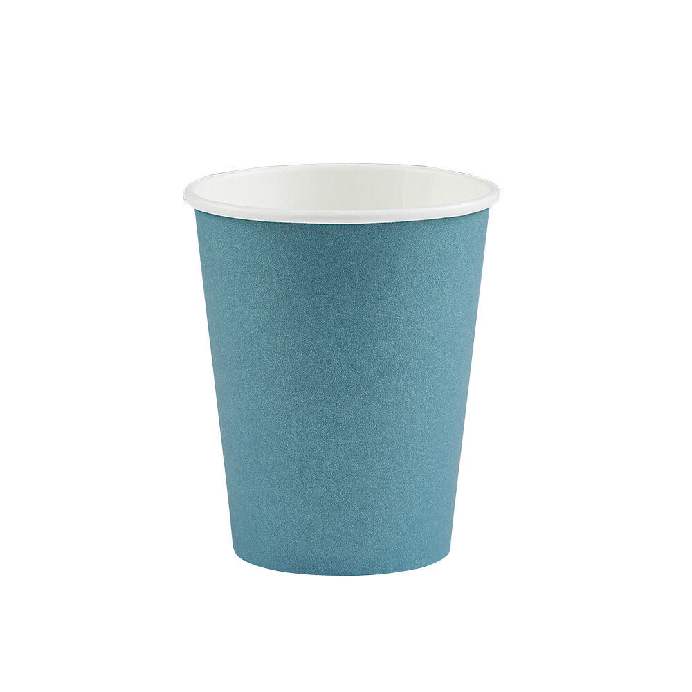 Gobelet bleu canard en carton 25 cl x12