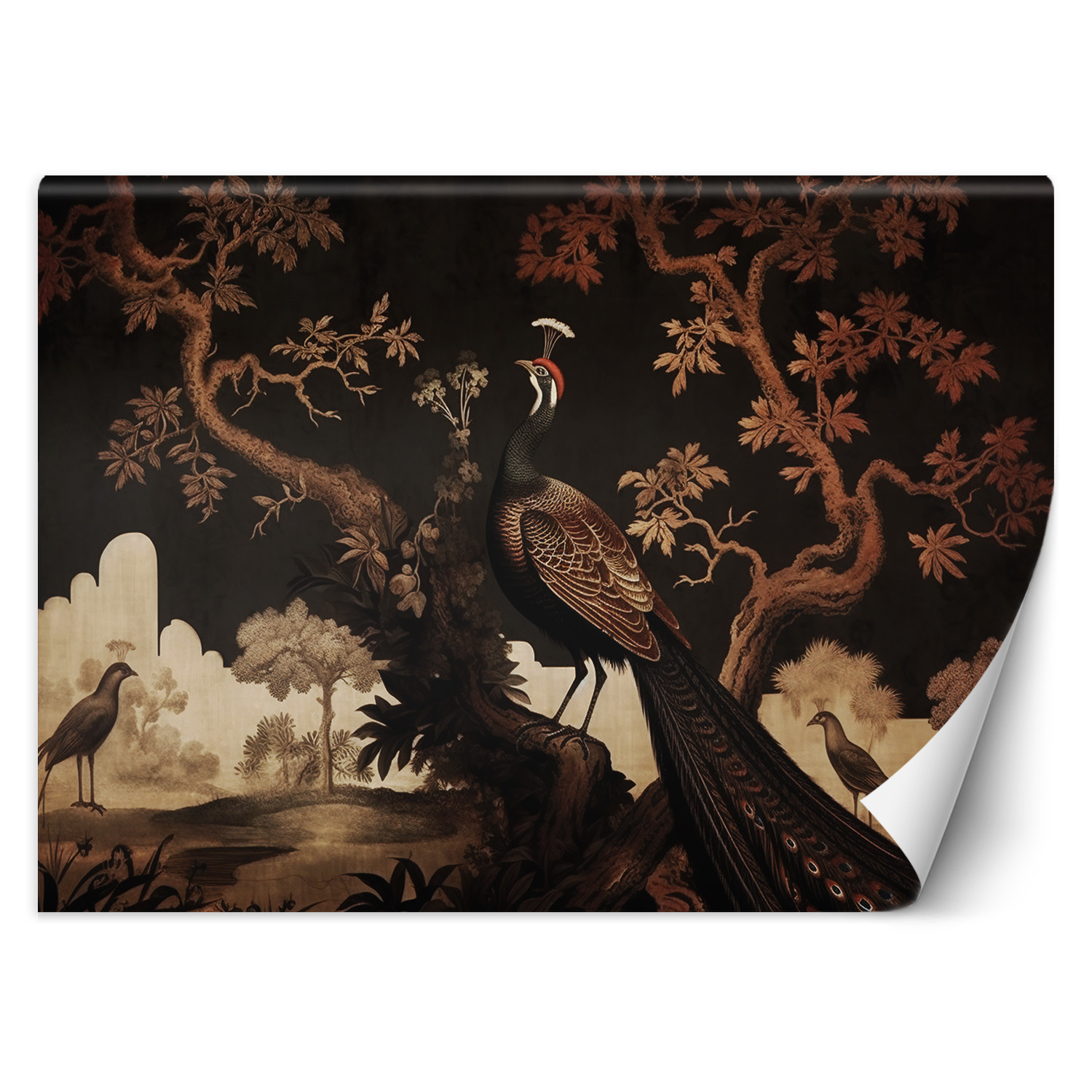 Feeby Fototapeta, Orientalny paw na drzewie 150x105