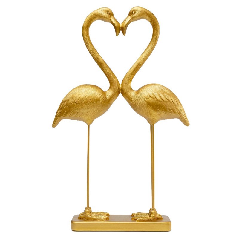 Kare Design Woonaccessoires flamingo hart koppel 39cm goud