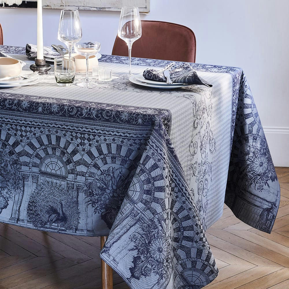 ARCADES CENDRE - Set antitache déperlant pur coton gris 54X39