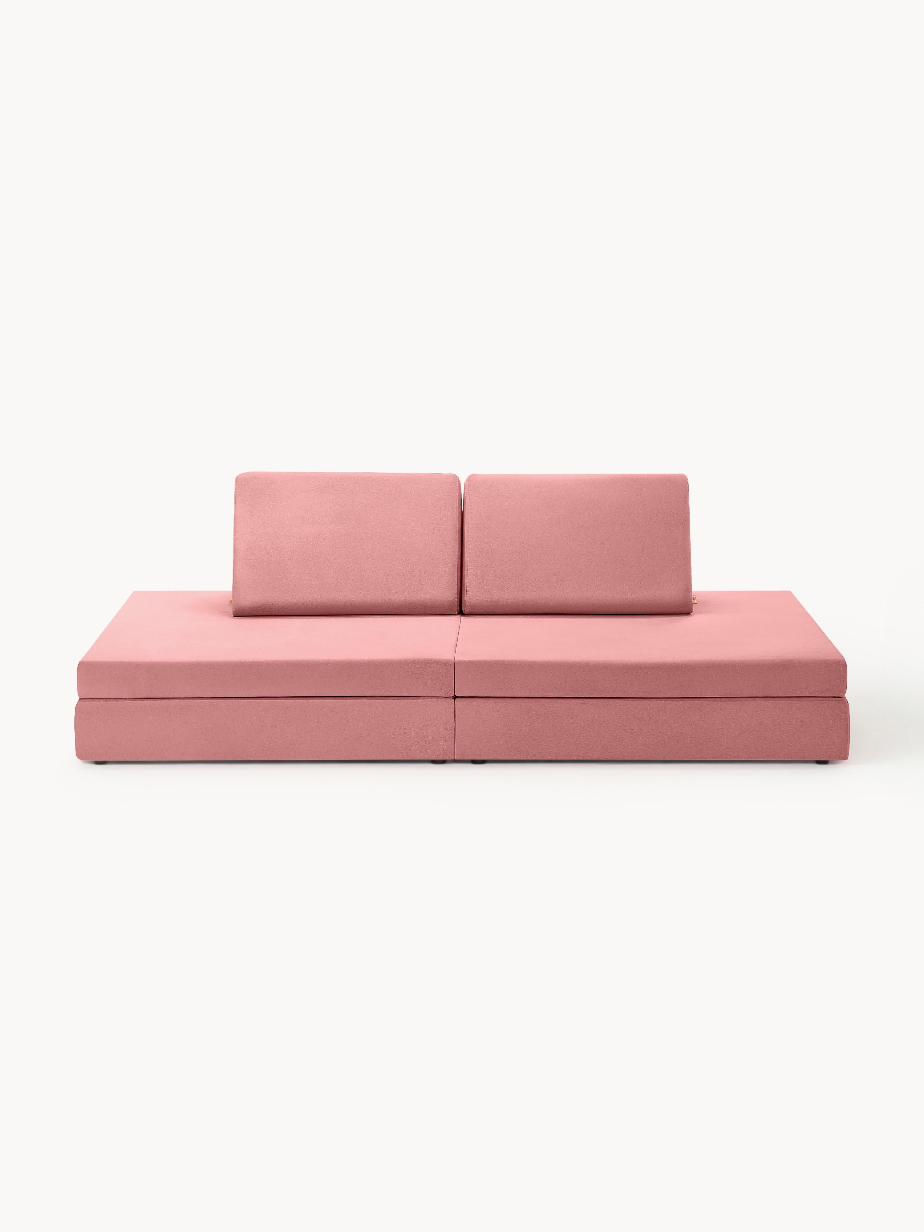 Modulares Samt-Spielsofa Mila, handgefertigt