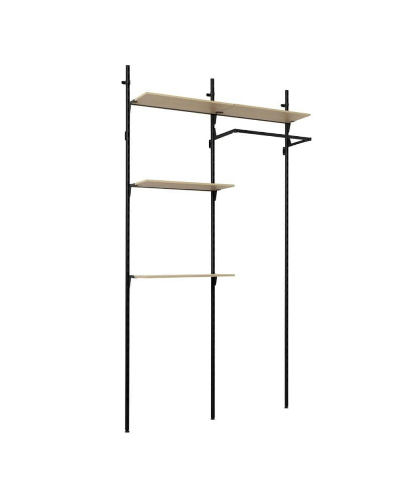 KALI - Meuble dressing bibliothèque modulable  design industriel  4 étagères