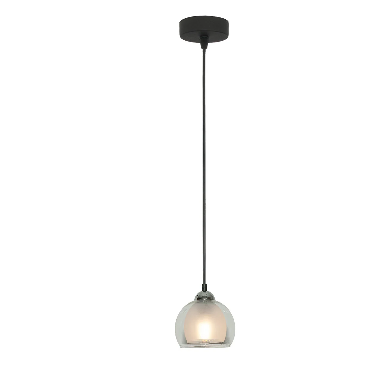Lampa wisząca zwis EDYLIT nowoczesna szklany klosz 1xE14 BENARIVO 14-485