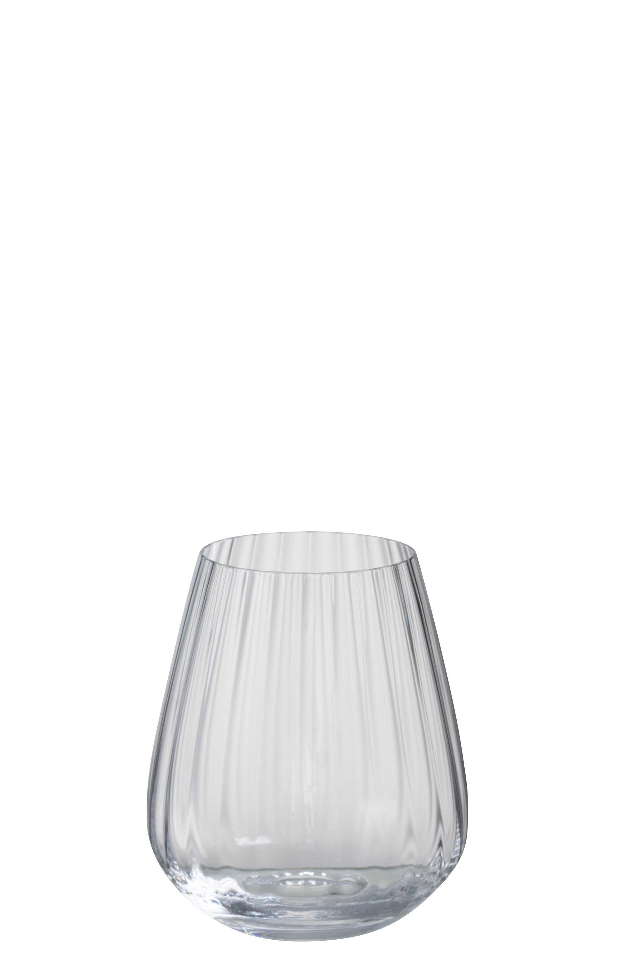 J-Line glas Water Strepen - glas - transparant - 6 stuks