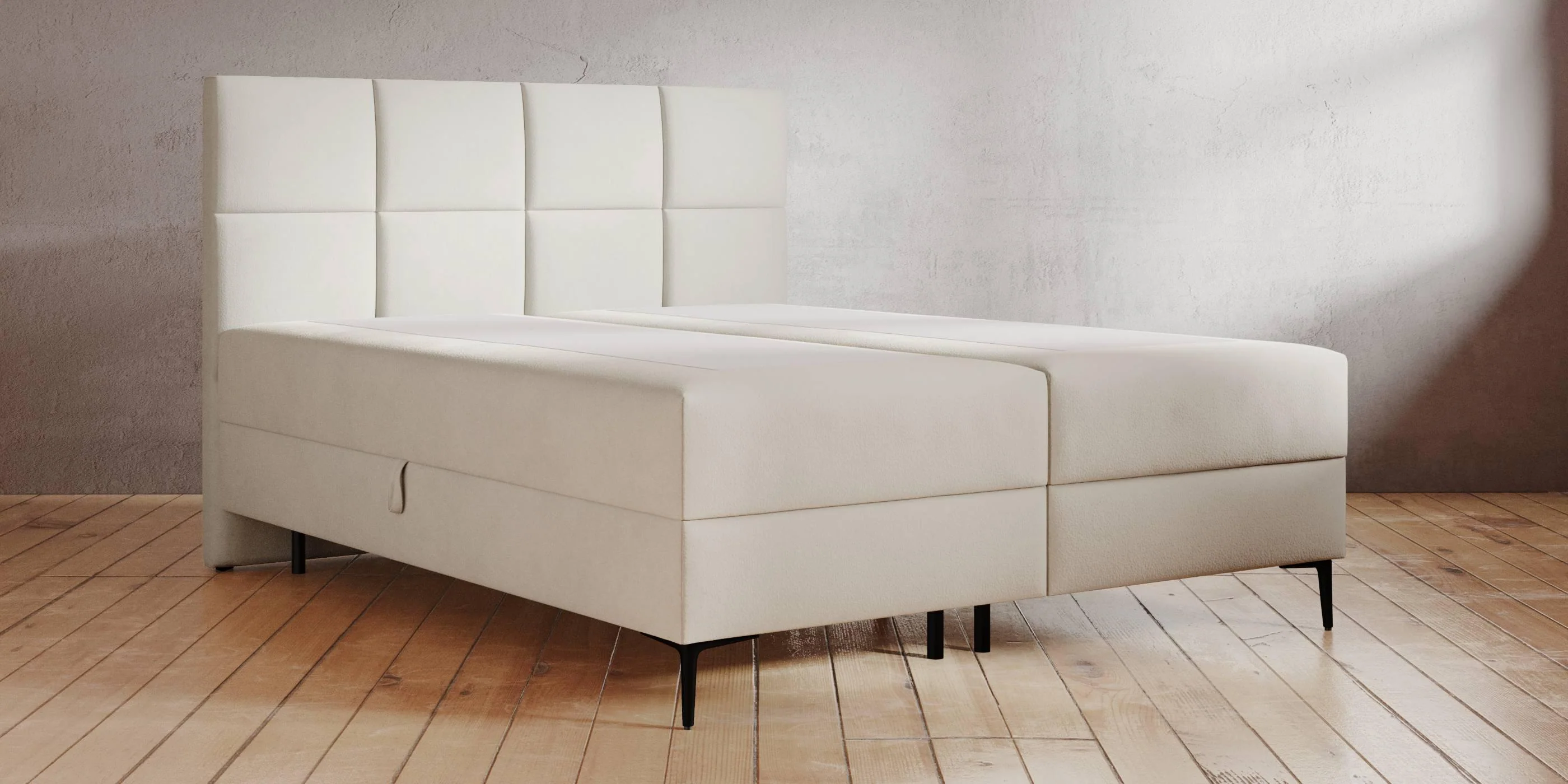 Boxspring Quadro velvet met opbergruimte 180 x 200 cm