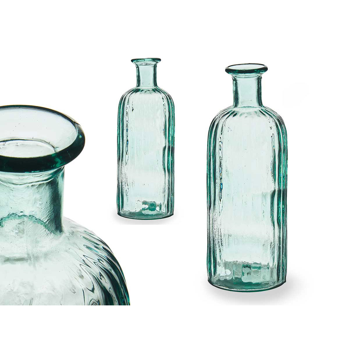 Jarra de vidro reciclado transparente STAMP 34cm