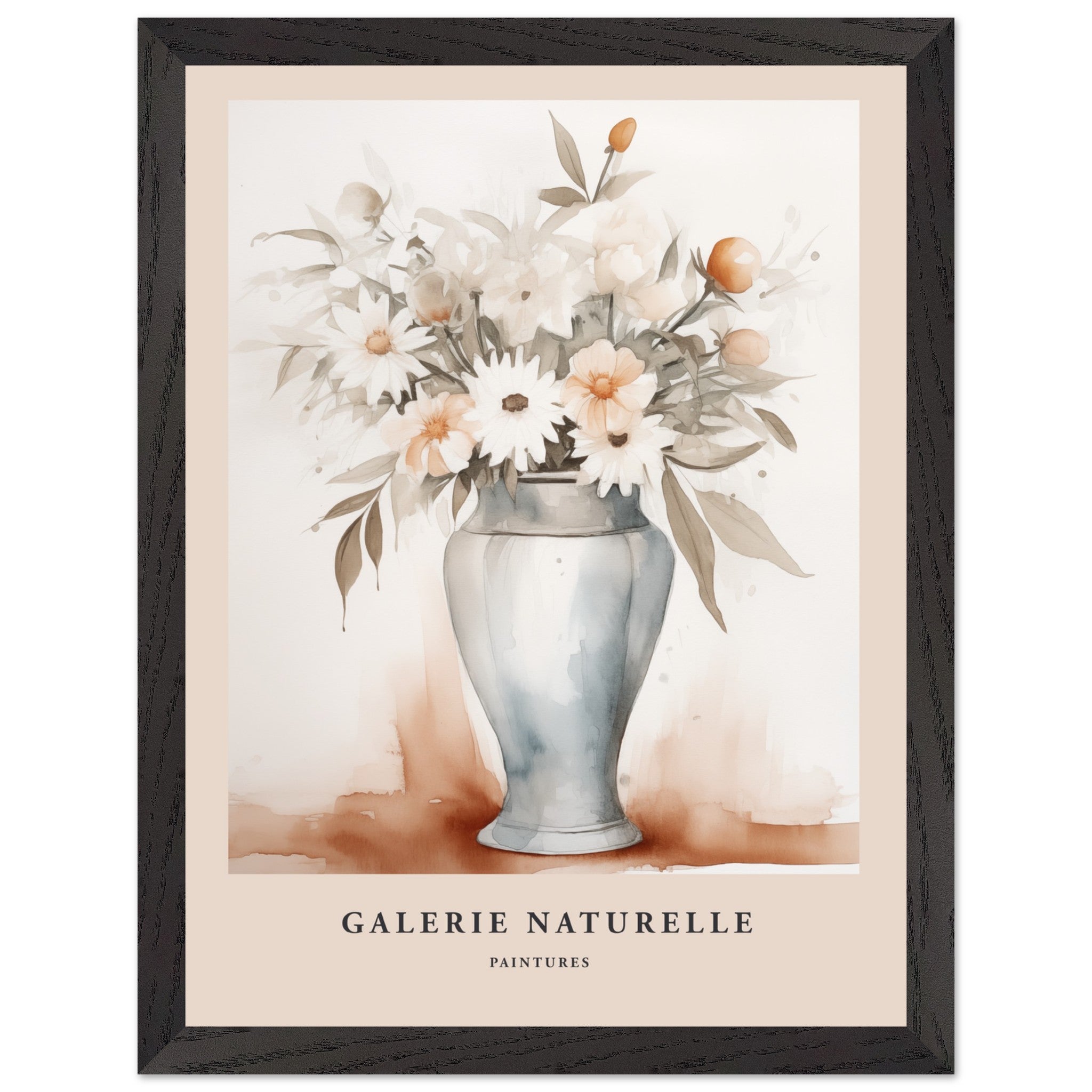 Artfulprints Poster met Lijst Bloemen in vaas 3  - 30x40 cm - Meerkleurig
