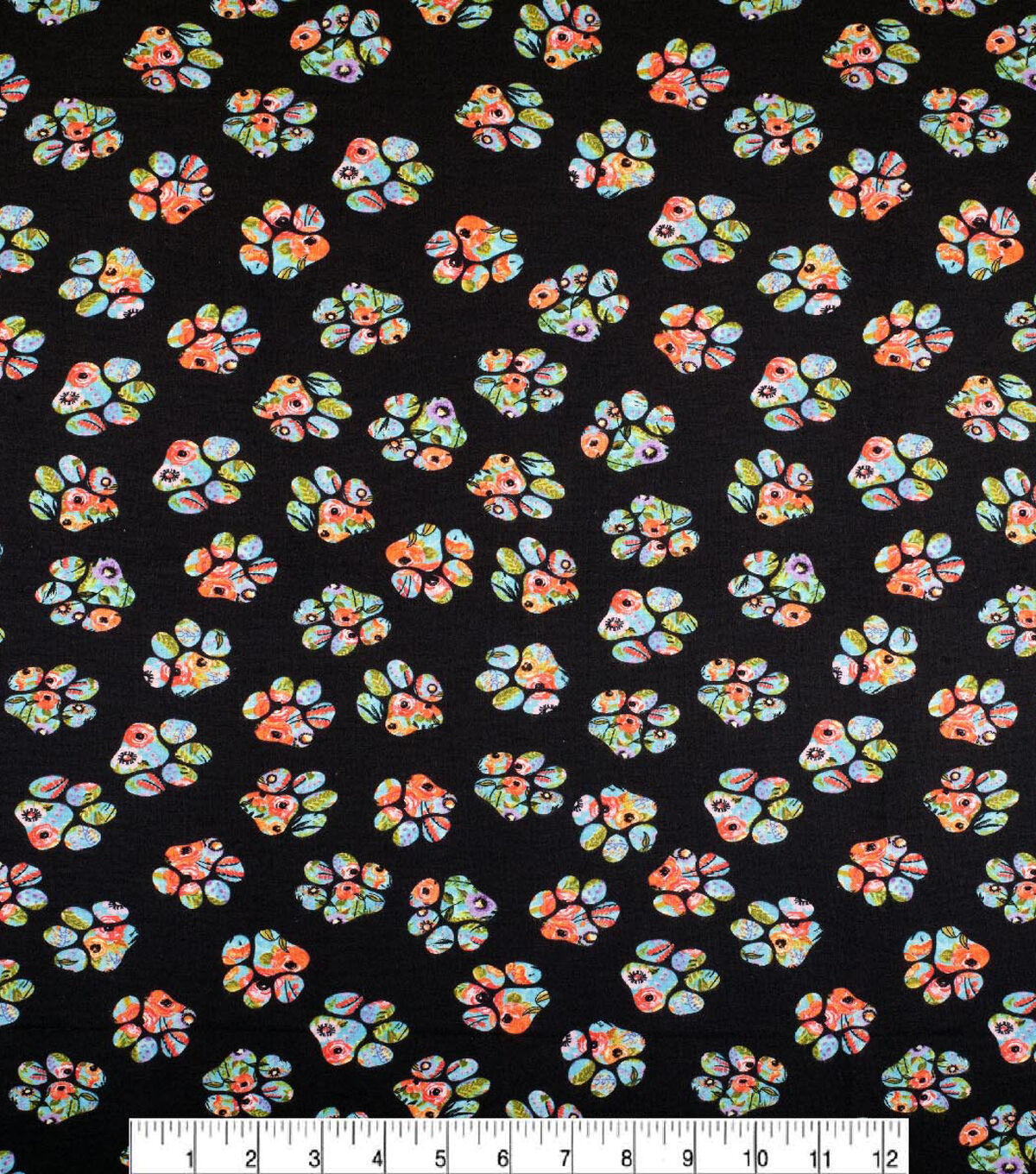 Floral Paws Super Snuggle Flannel Fabric