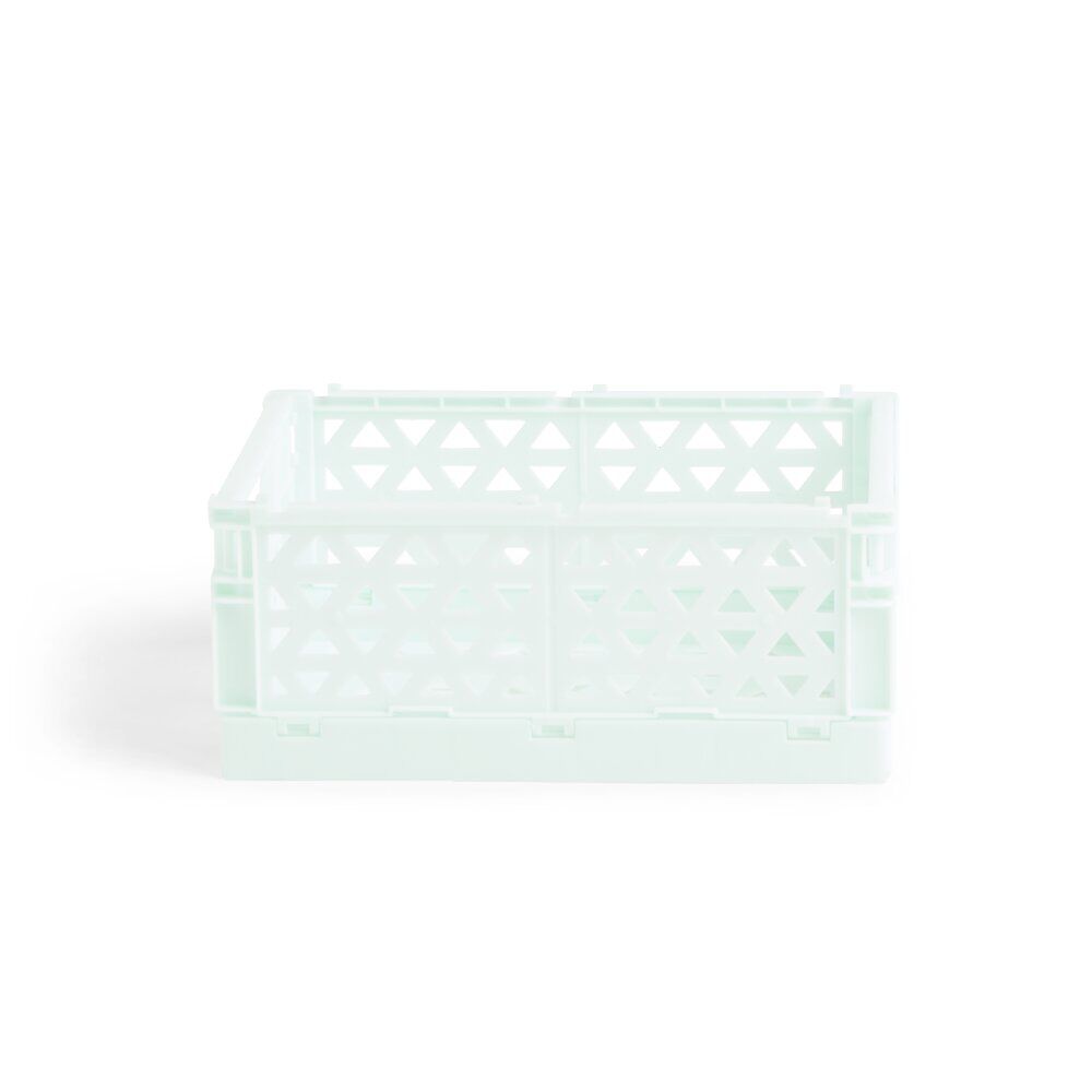 Caisse pliable polypropylène 17x12x7.5cm vert pastel