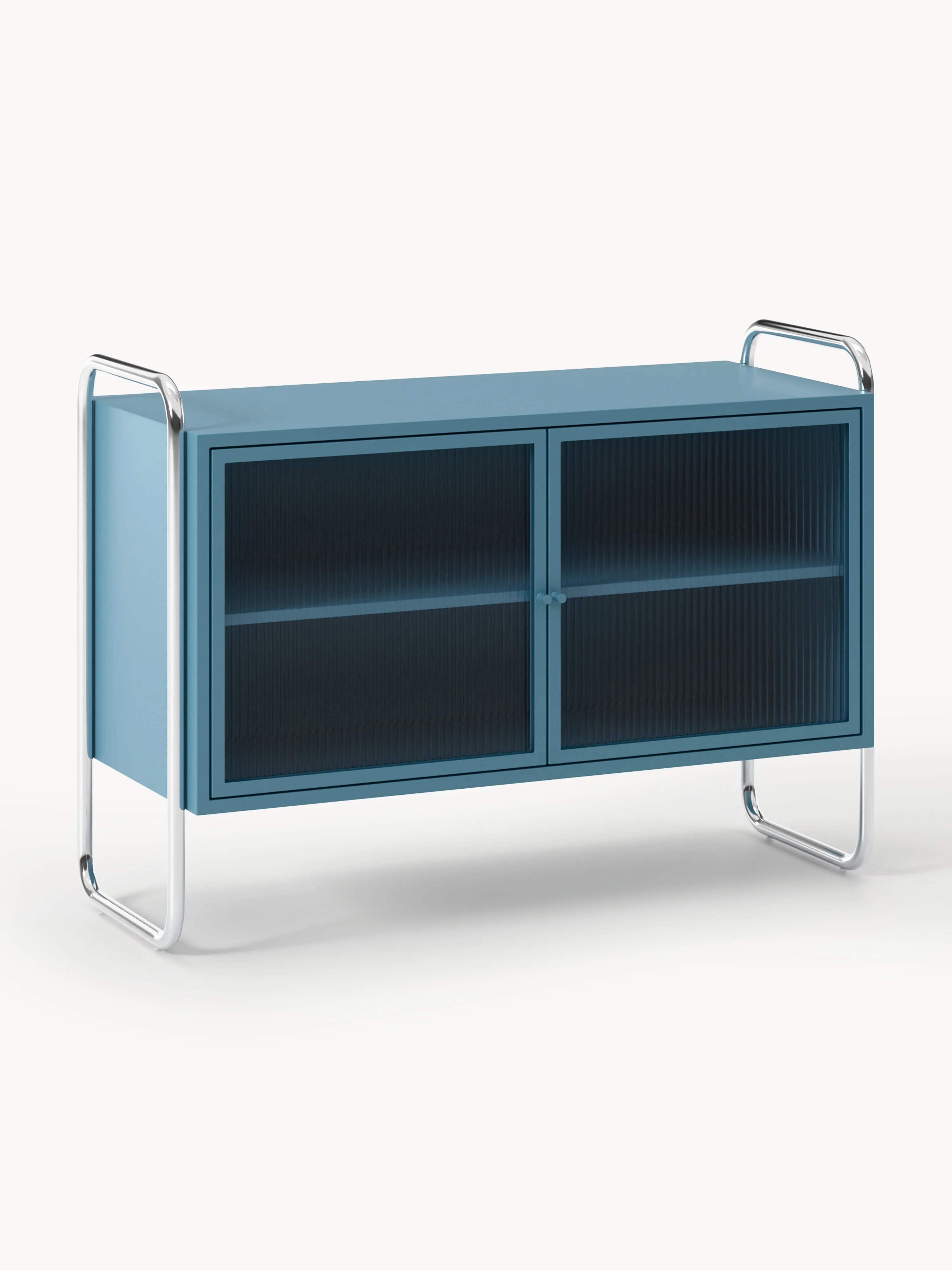 Metall-Sideboard Robyn mit Glas-Front