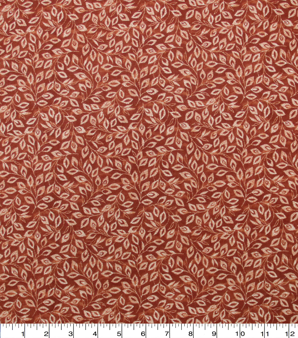 Leaves Burgandy Super Snuggle Flannel Fabric