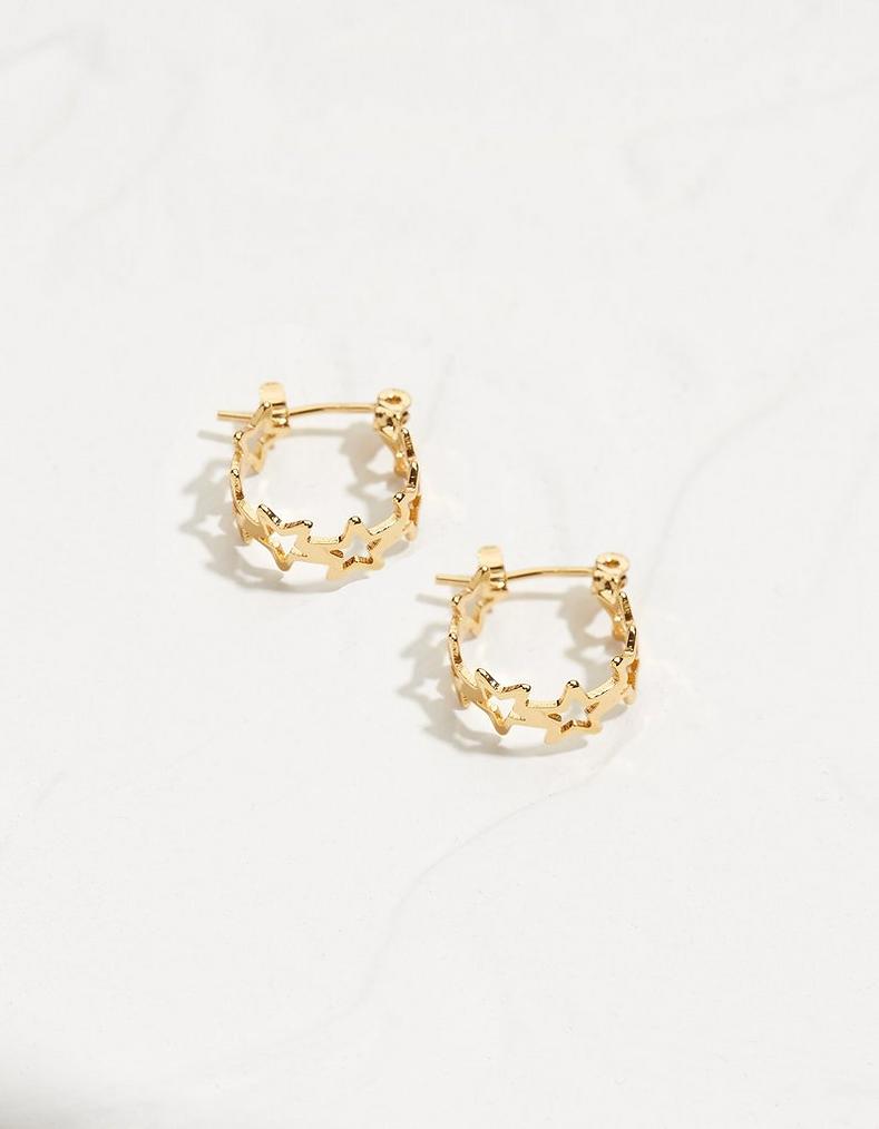 Star Huggy Hoop Earrings