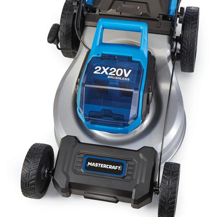 Mastercraft 2x20V Brushless Lawn Mower, 19-in, Tool Only, PWR POD Compatible