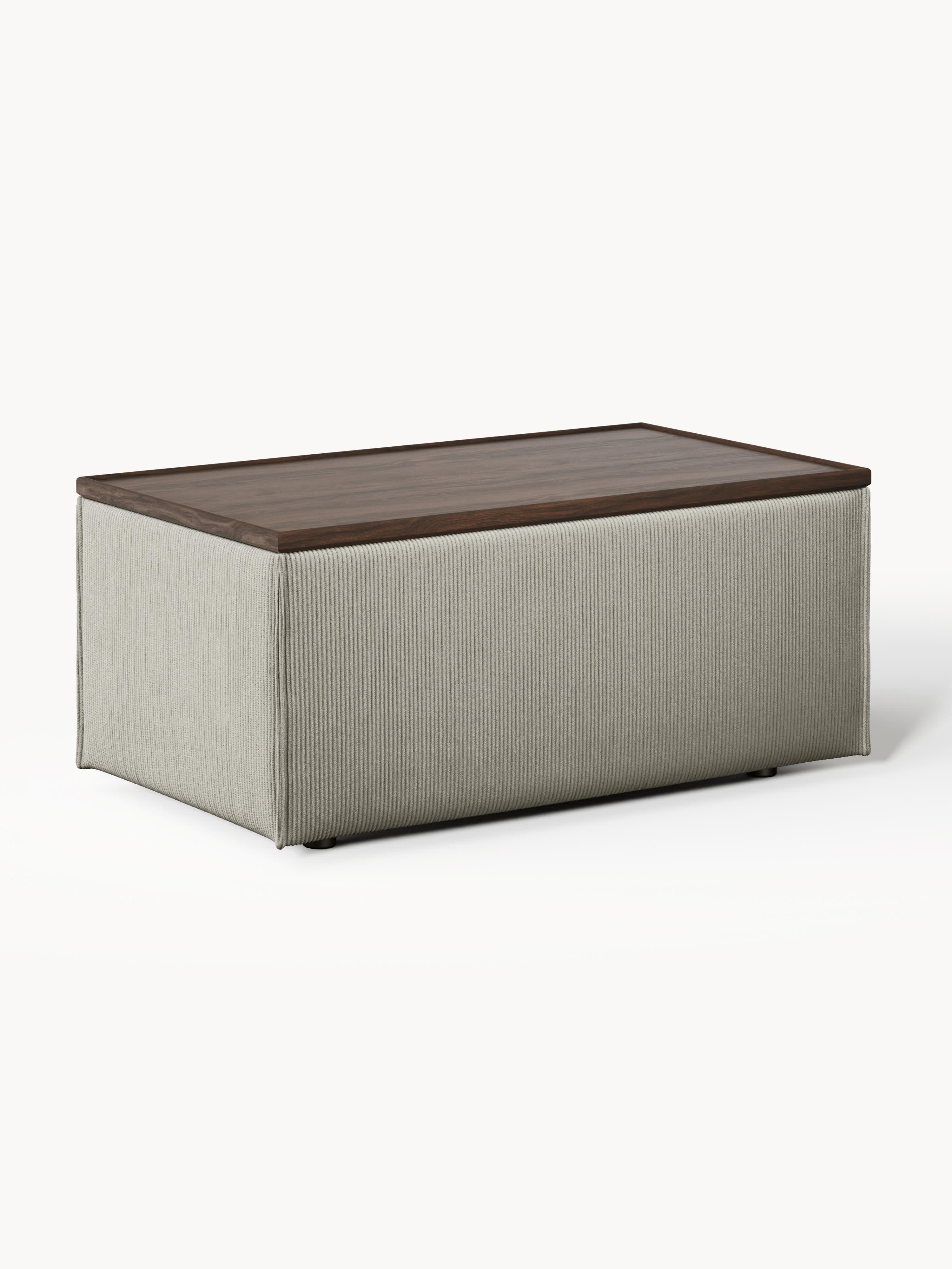 Sofa-Hocker Lennon aus Cord mit Stauraum