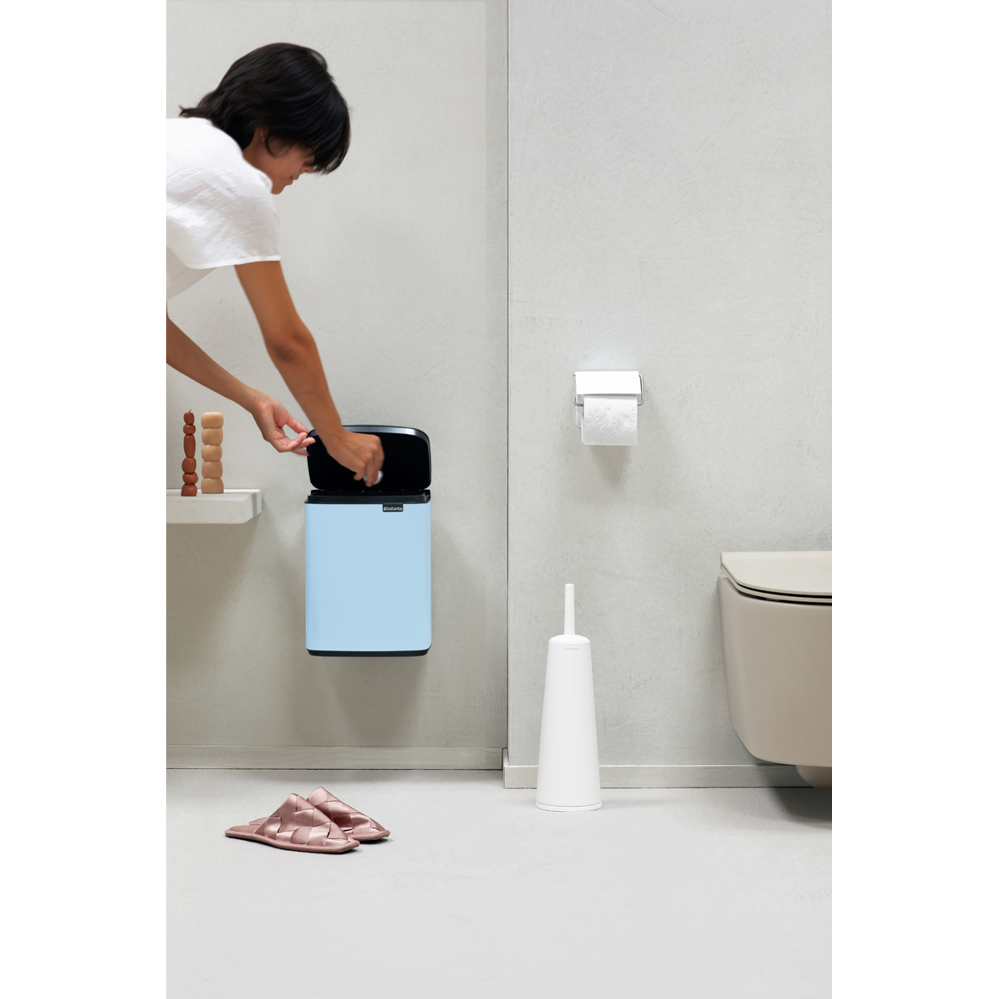 Brabantia Bo Afvalemmer, 7 liter - Dreamy Blue