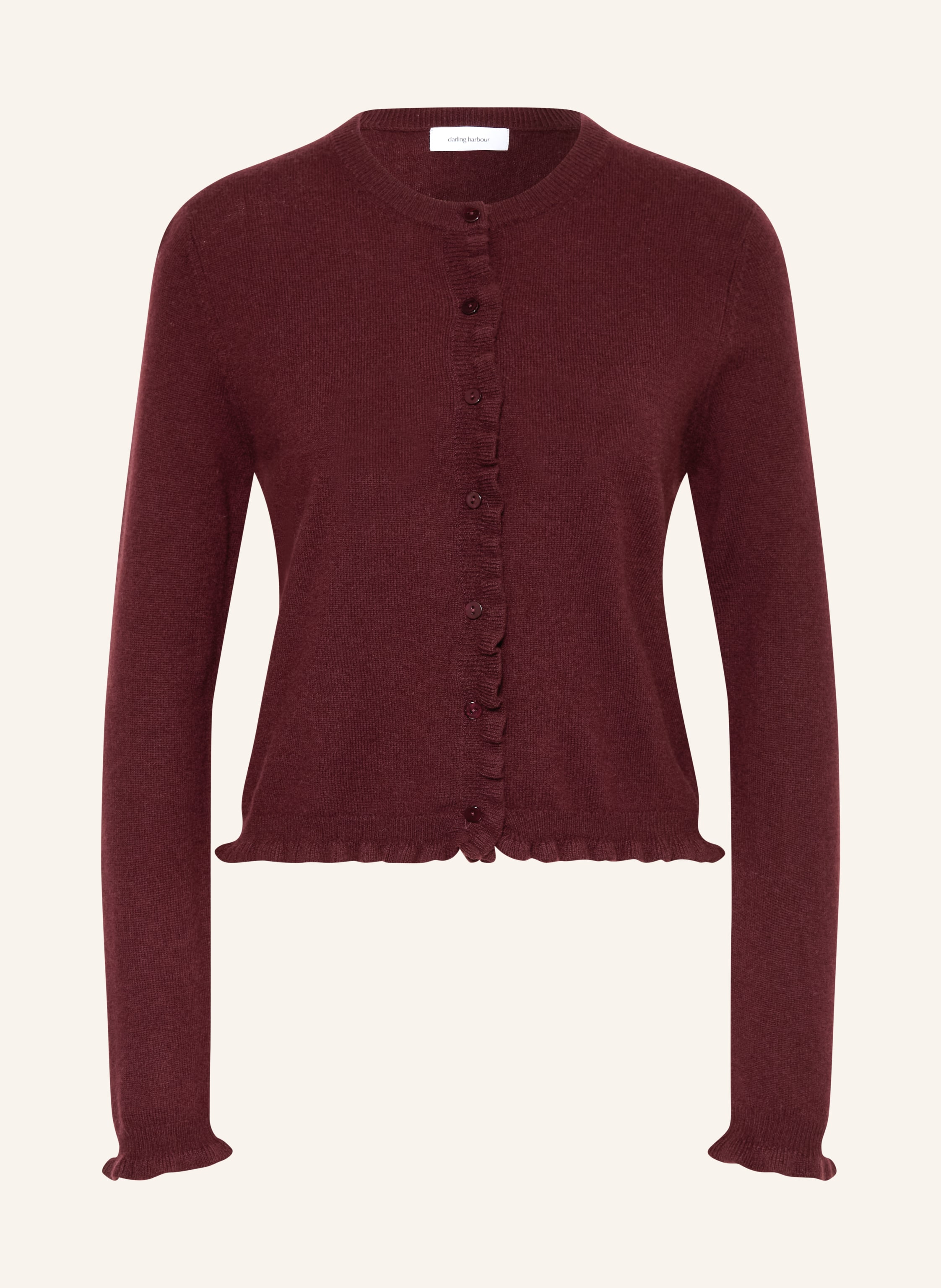 darling harbour Strickjacke aus Cashmere mit Rüschen