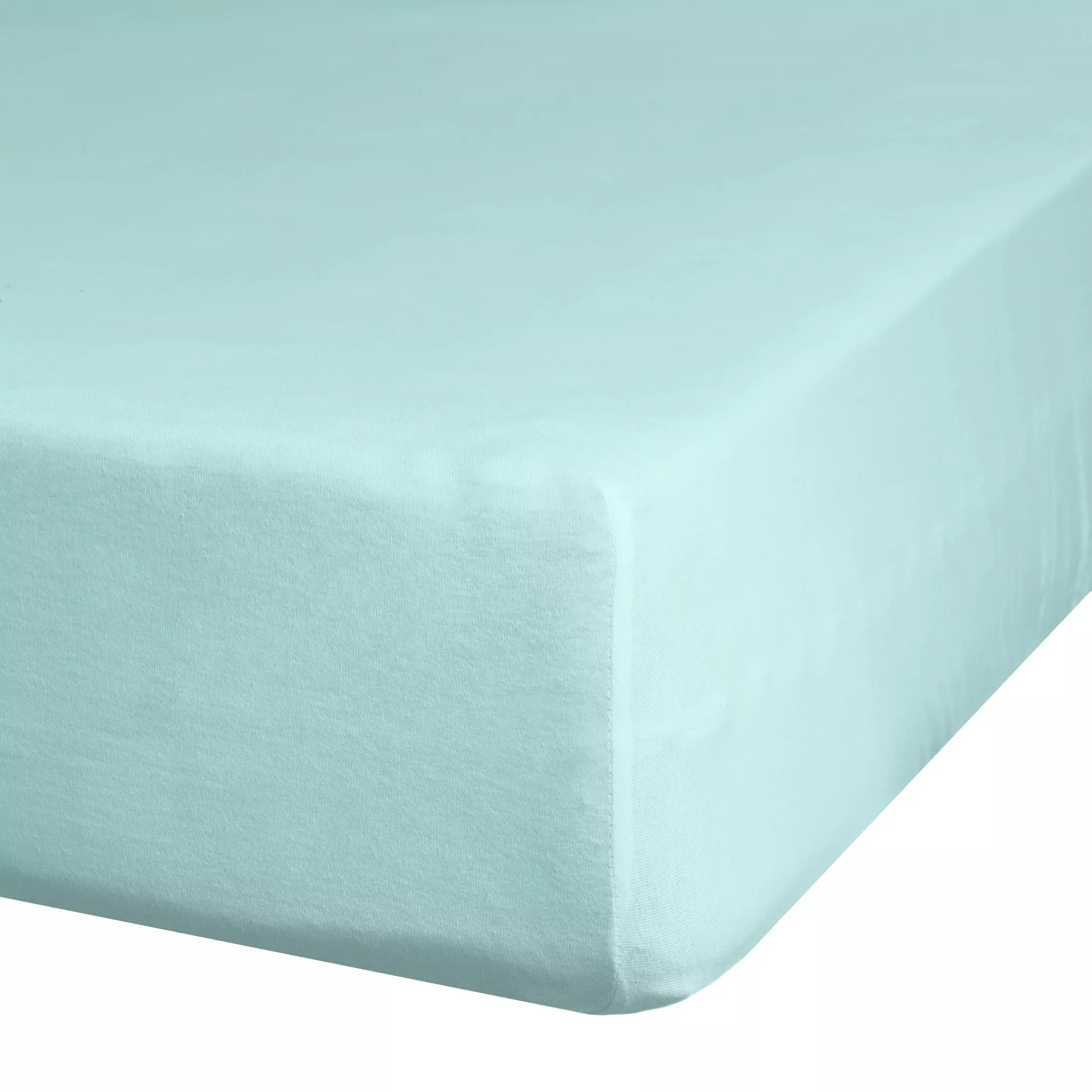 Prześcieradło jersey z gumką 240x220 cm z bawełny kolor miętowy 125 g/m2 Design 91