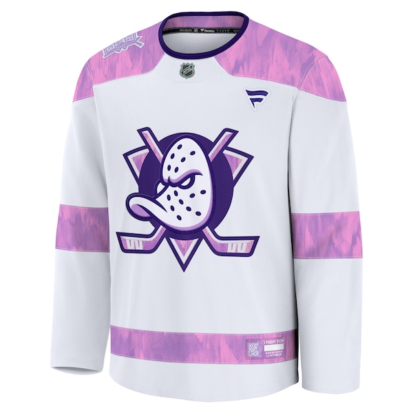 Anaheim Ducks  Hockey Fights Cancer Practice Jersey - White