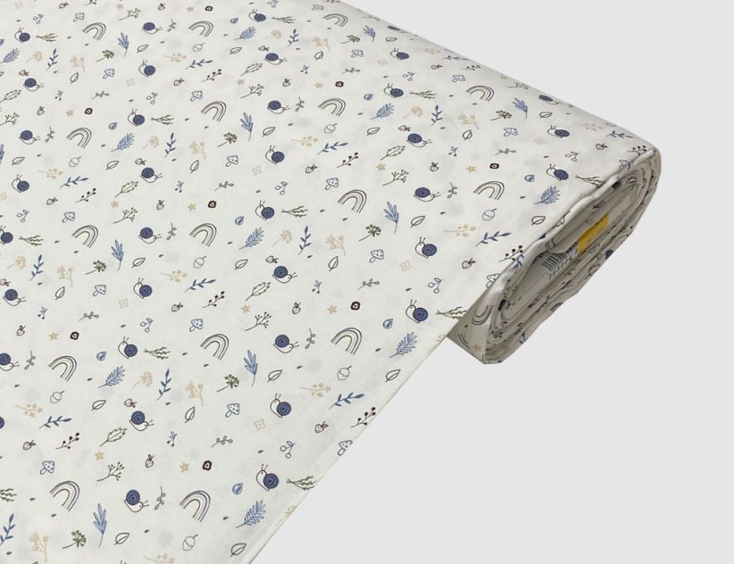 Jerseystoff Schnecke Beige