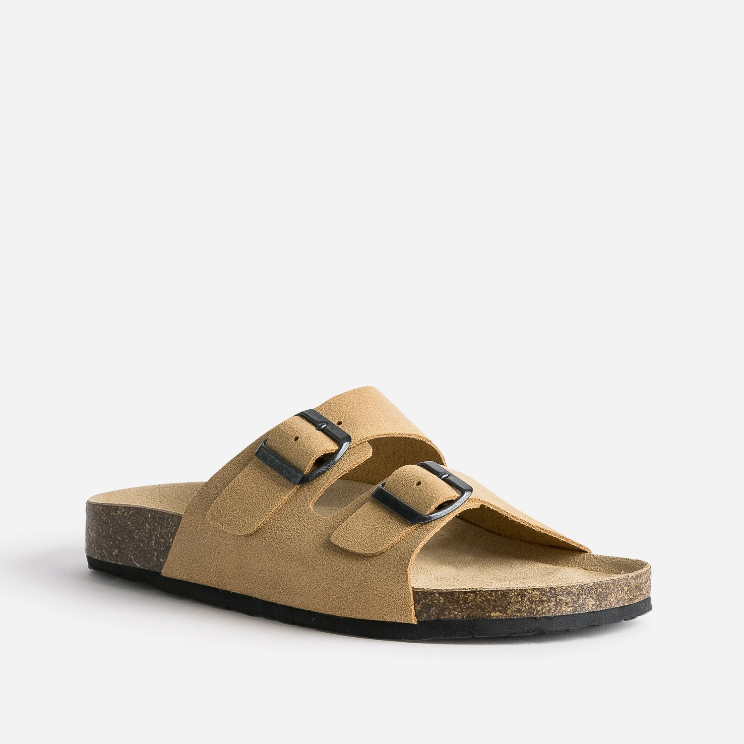 Mule anatomique cognac en cuir