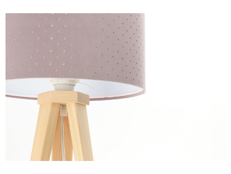 Lampa stołowa Jasmine bebe tkaninowa różowa