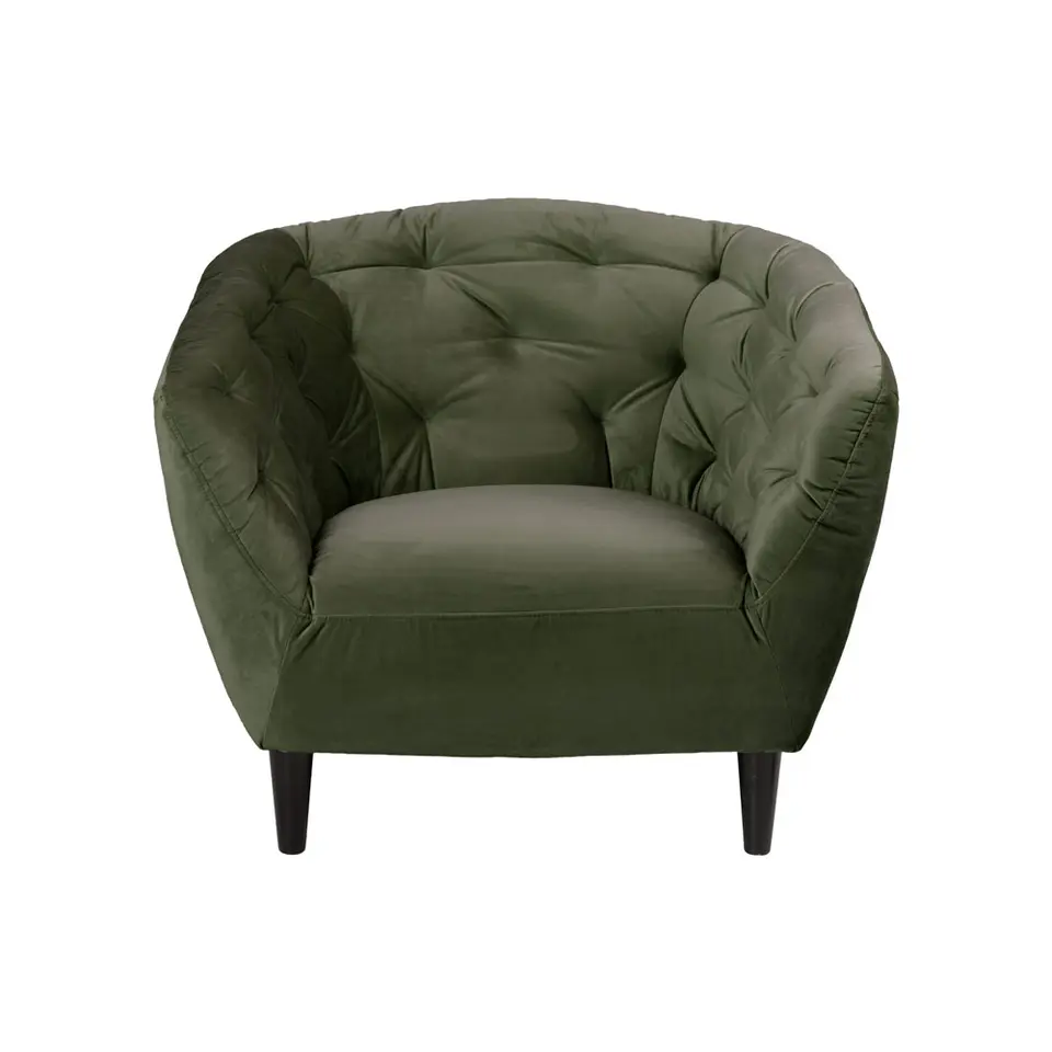 Fauteuil Thyrza - fluweel - groen