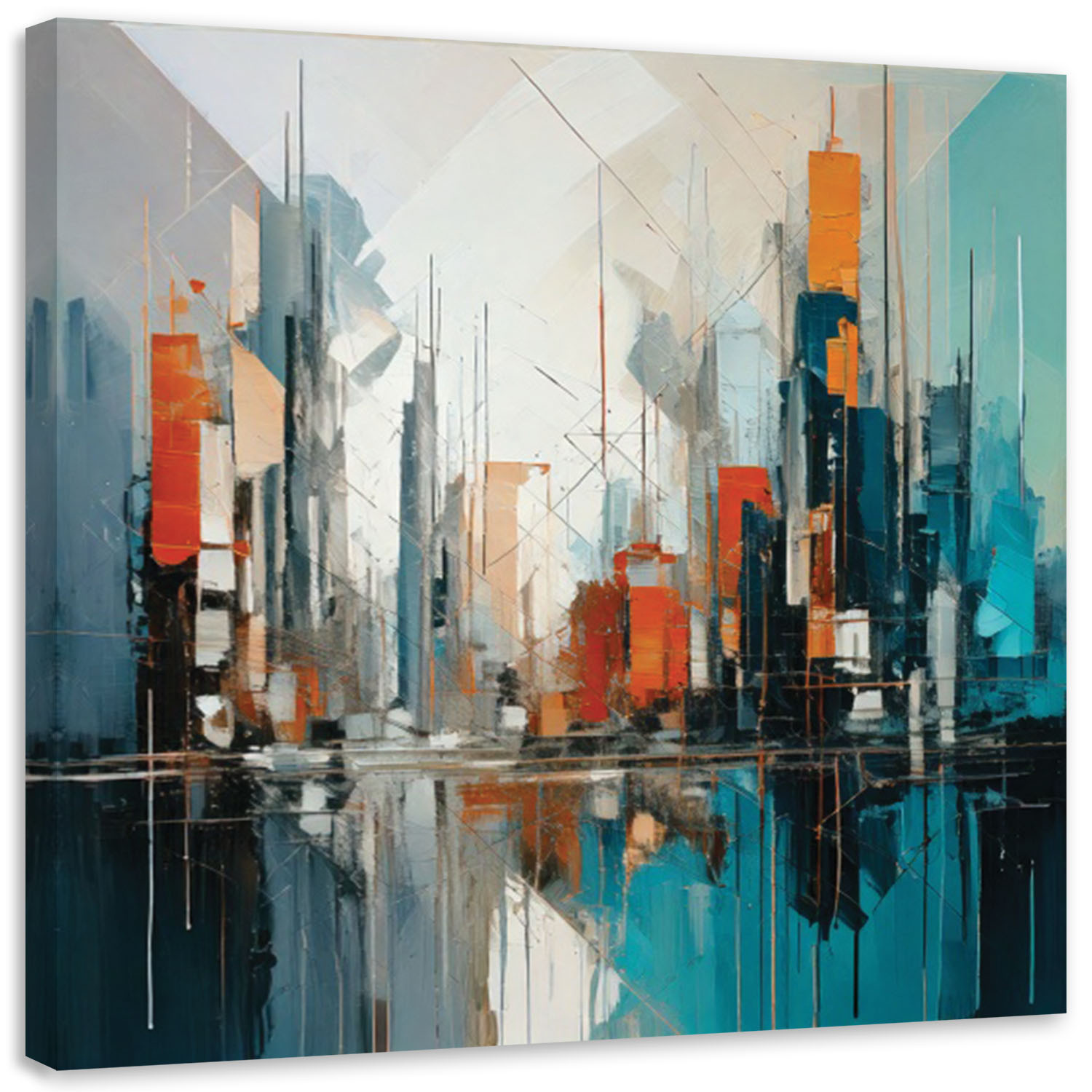 Feeby Obraz do sypialni, Abstrakcyjne Miasto Architektura 30x30