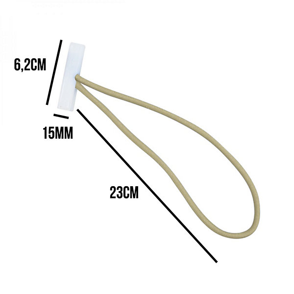 Lot de 10 tendeurs sandows Cabiclic avec embout basculant - Beige - Linxor