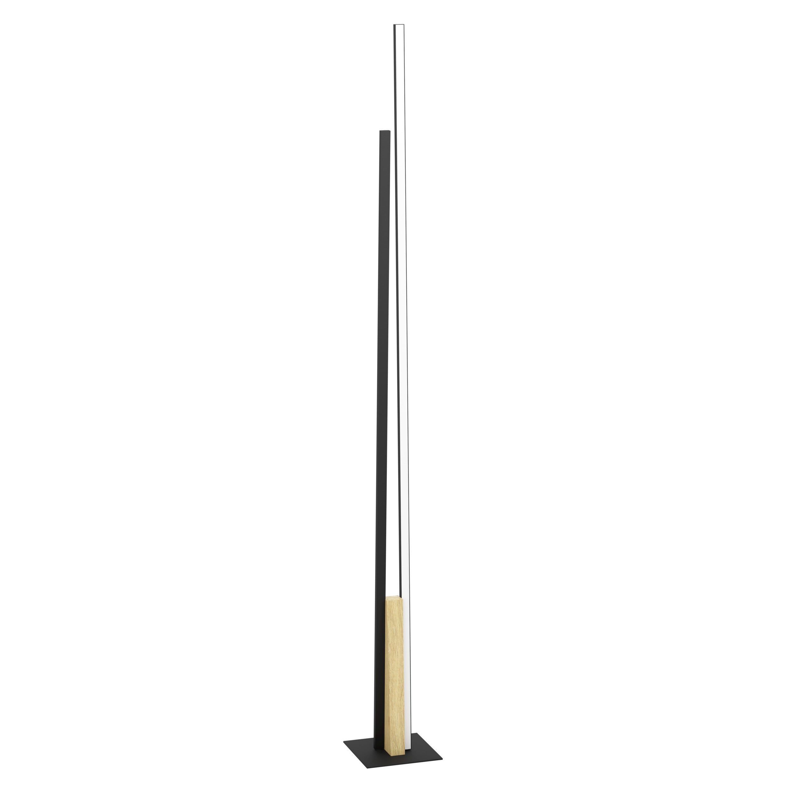 EGLO vloerlamp Panagria - led - 146 cm - zwart/bruin/wit