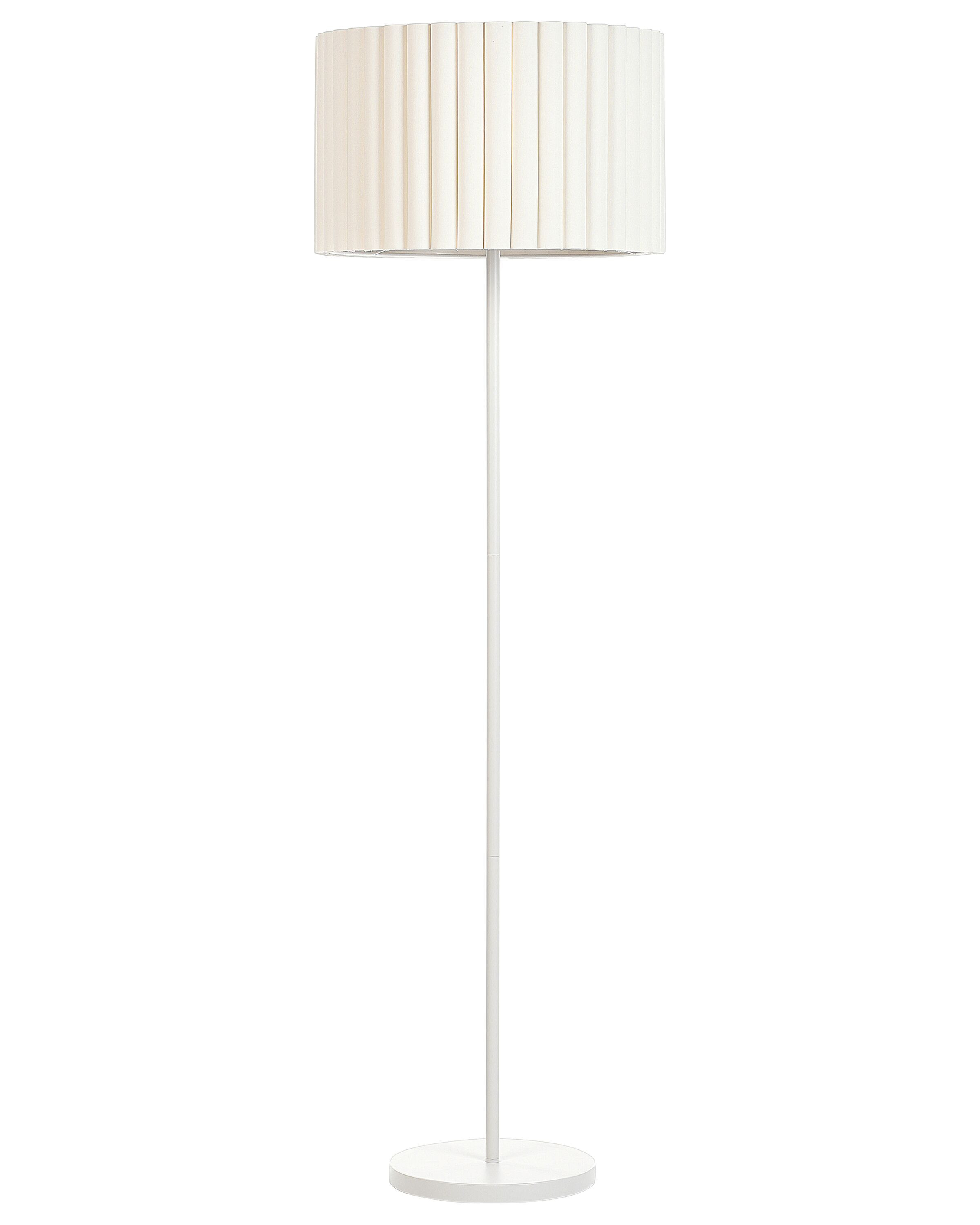 Lampa podłogowa 154 cm beżowo-biała metalowa