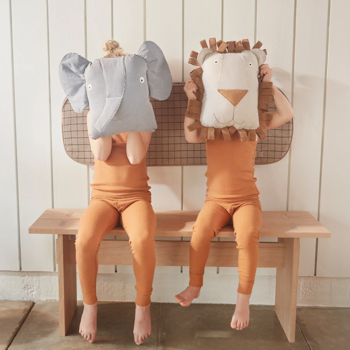 OYOY - Denim Kinderkissen, Erik Elefant