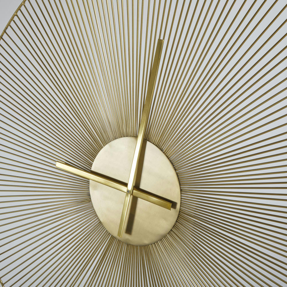 ATACAMA - Horloge murale filaire en métal doré D90