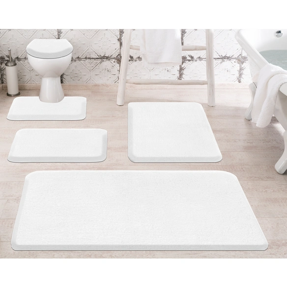 Badematte »Melange«, BxL: 70 x 120 cm, weiß, aus 100% Polyacryl