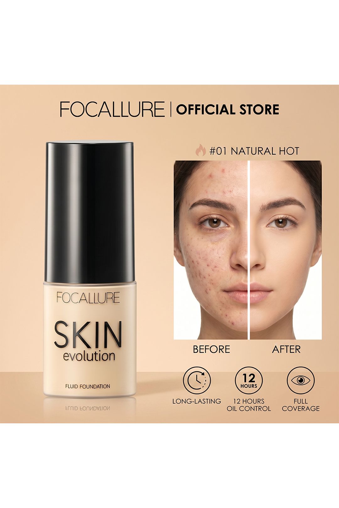 SHEONLY Full Coverage Liquid Foundation