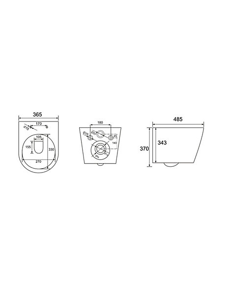 Pack WC Bati-support Geberit Duofix   WC sans bride SAT Infinitio Noir mat   Abattant frein de chute   Plaque chrome mat