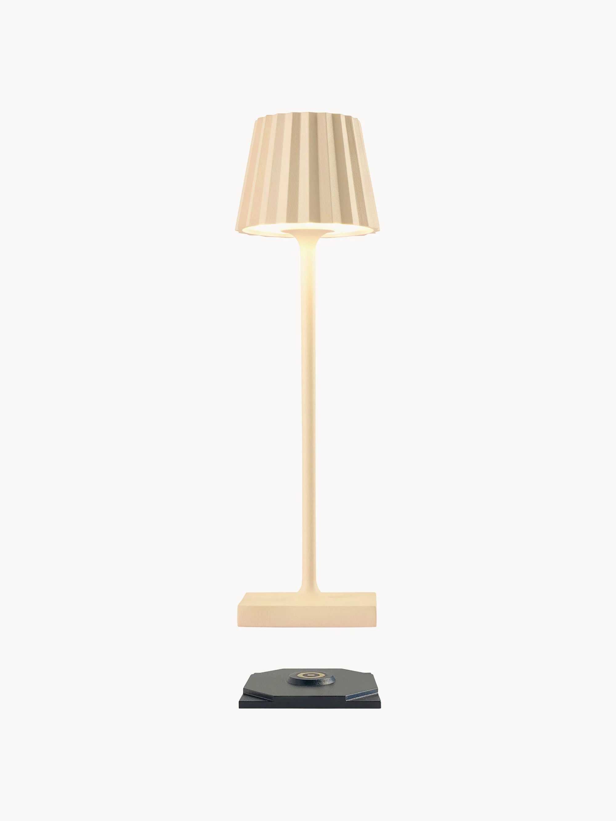 Mobile LED-Außentischlampe Troll Nano RC, dimmbar