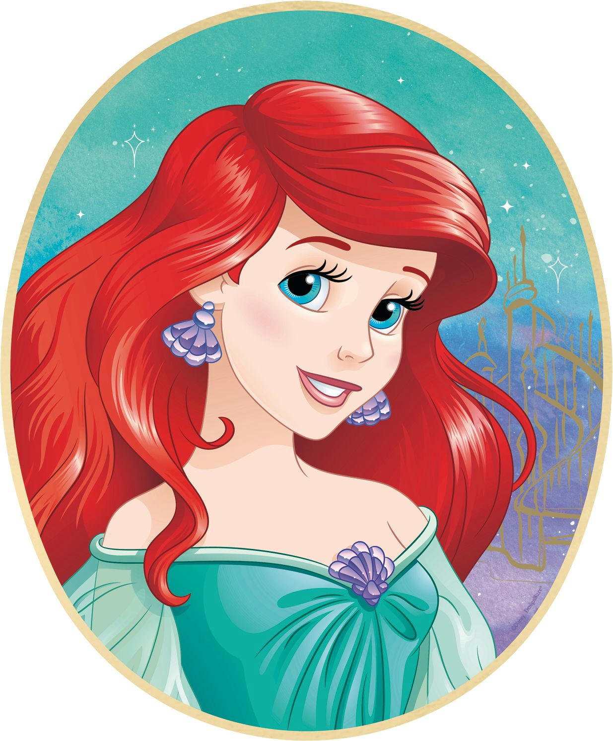 Glitter Disney Once Upon a Time Princess Portrait Birthday Party Kit, 9-pc