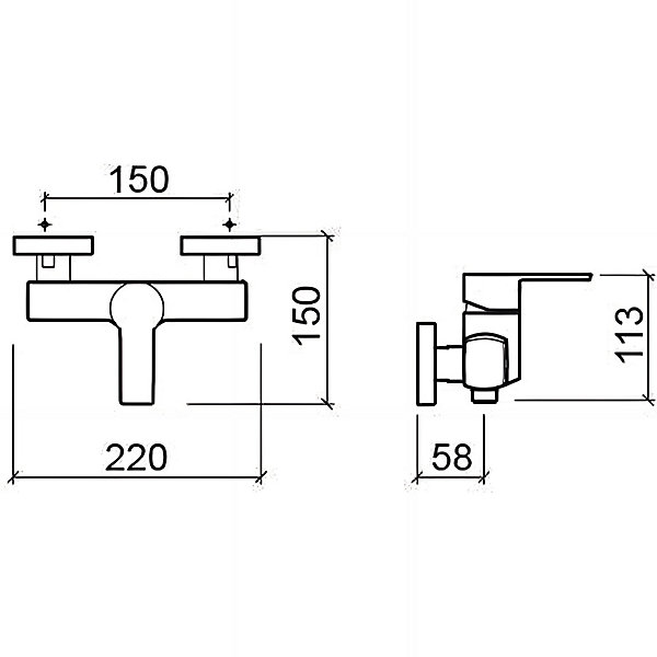 Pack mitigeur douche SANINDUSA Master 40 livré avec douchette flexible et support mural chromé