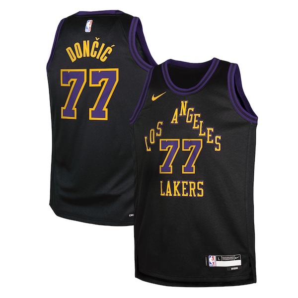 Luka Dončić Los Angeles Lakers Nike Youth 2025/26 City Edition Swingman Jersey - Black