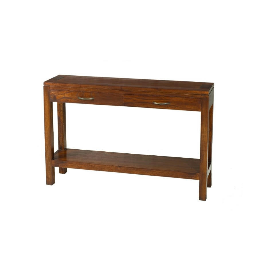 EDEN - Console moderne rectangulaire 2 tiroirs en mindi